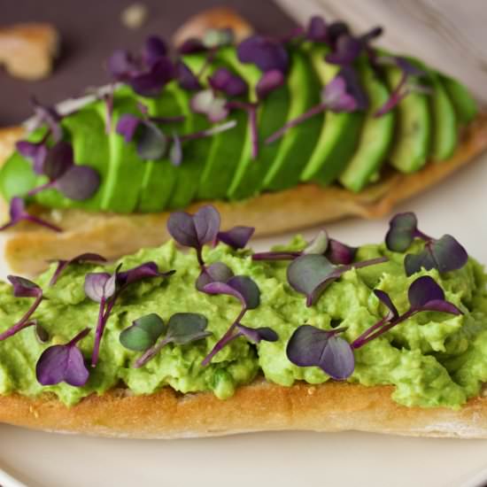 Avocado Toast on Garlic Bread