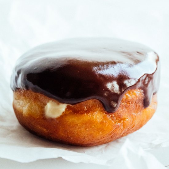 Vegan Boston Cream Donuts