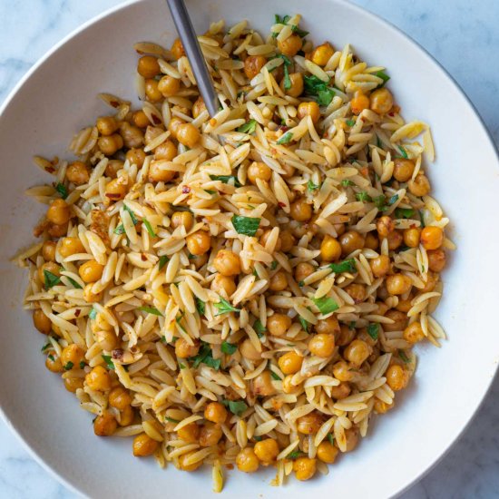 Orzo Pasta with Chickpeas