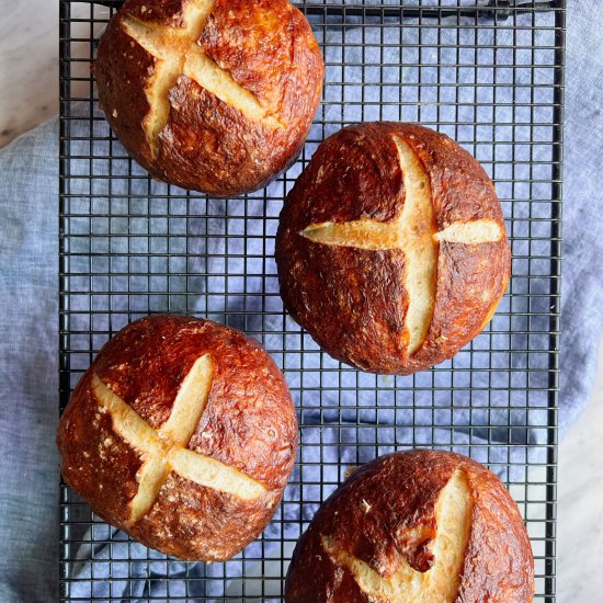 German Pretzel Buns