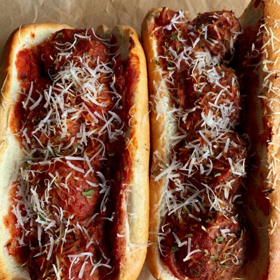 Vegan meatball Sub