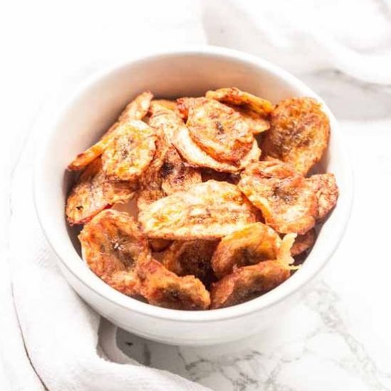 Air Fryer banana chips