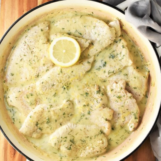 Creamy Turkey Steaks with Dill