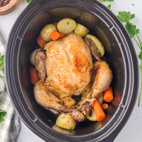 Slow Cooker Whole Chicken