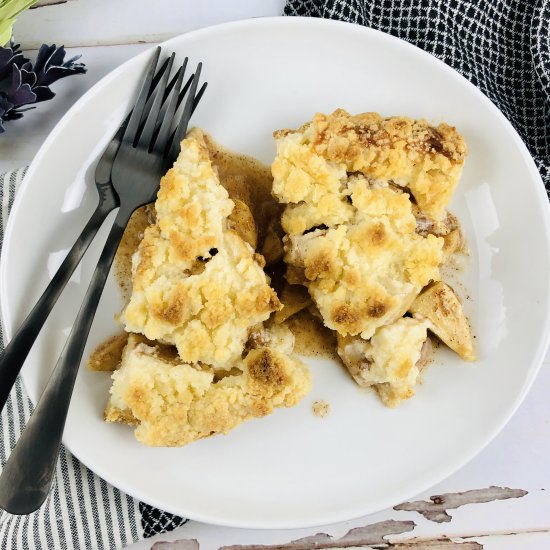 Streusel Apple Cream Cheese Pie