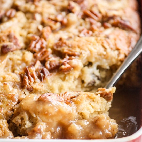 Banana Pecan Self-Saucing Pudding