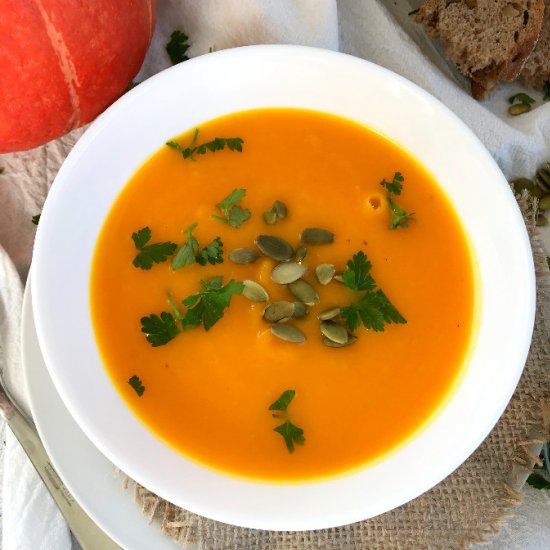 Creamy Red Kuri Squash Soup