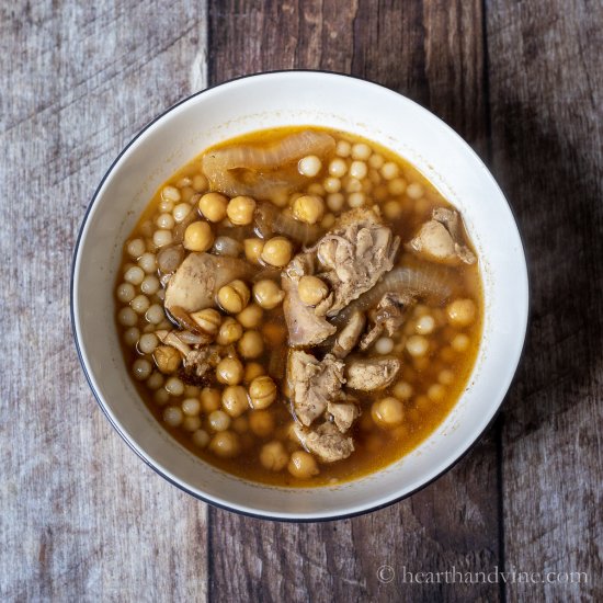 Lebanese Chicken Moghrabieh