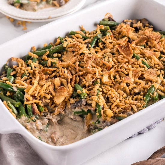 Green Bean Casserole with Bacon