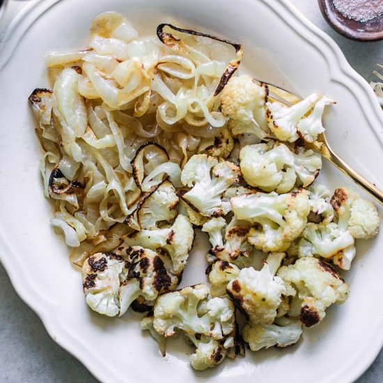 Roasted Cauliflower and Onions