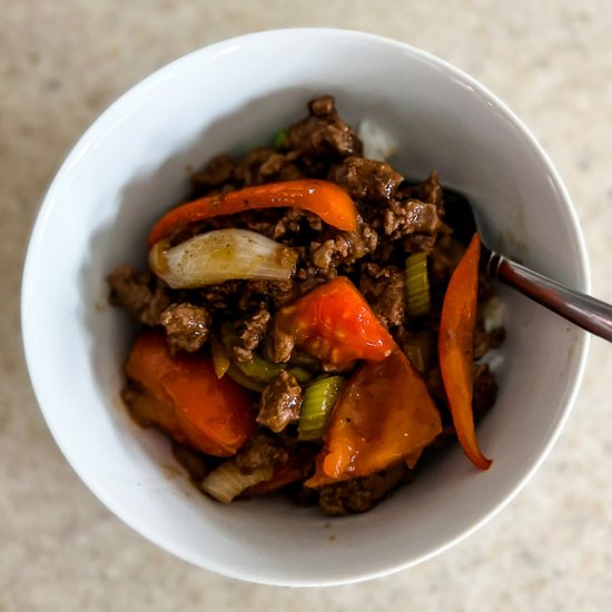 Ground Beef Stir fry