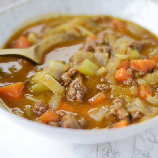 Ground Beef and Cabbage Soup