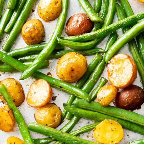 Roasted Green Beans and Potatoes