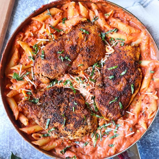 Vodka Sauce Pasta with Chicken