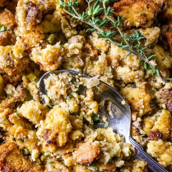 Classic Stuffing with Spicy Sausage