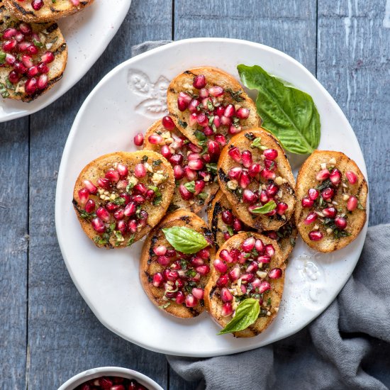 Pomegranate Bruschetta