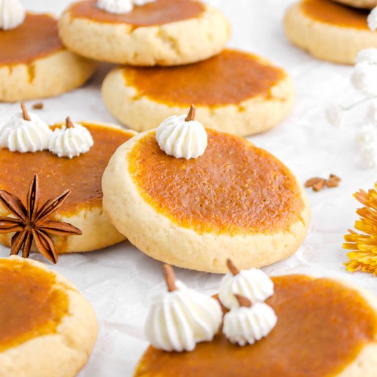 Pumpkin Pie Thumbprint Cookies