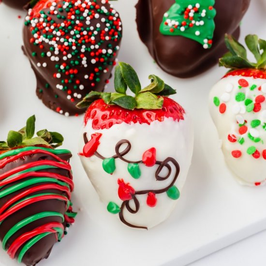 Christmas Choc Covered Strawberries