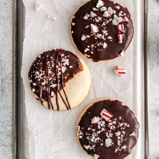 Chocolate Dipped Shortbread Cookies