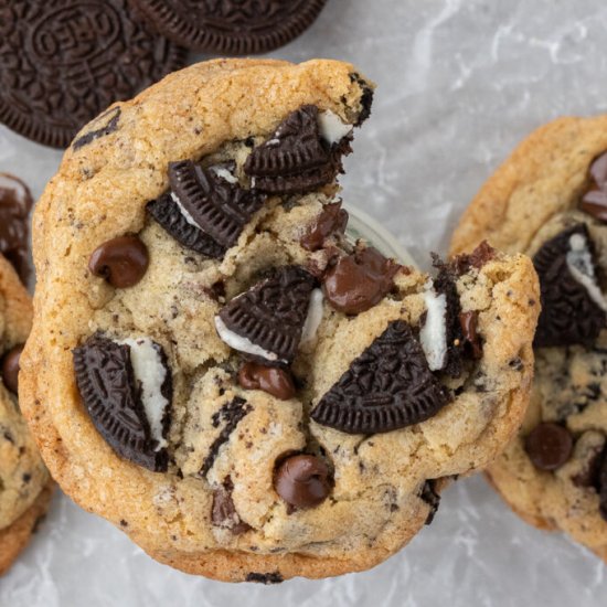 easy oreo chocolate chip cookies