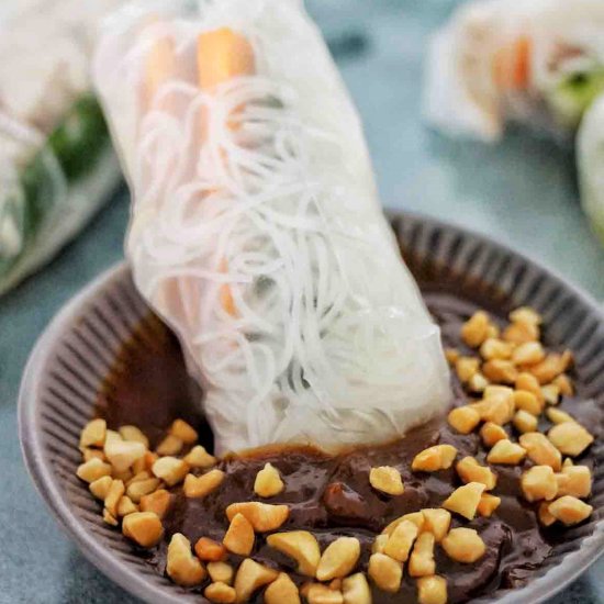 Chicken Rice Paper Rolls