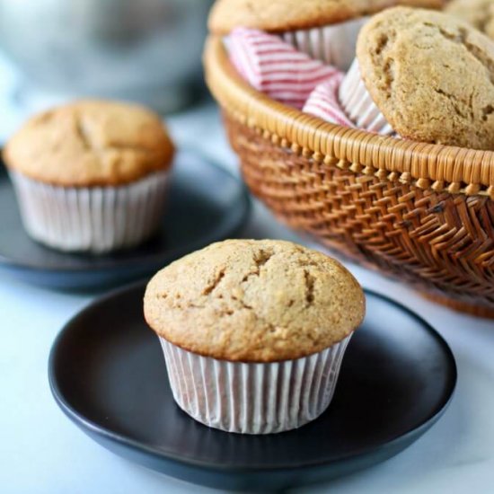 Cinnamon Applesauce Raisin Muffins