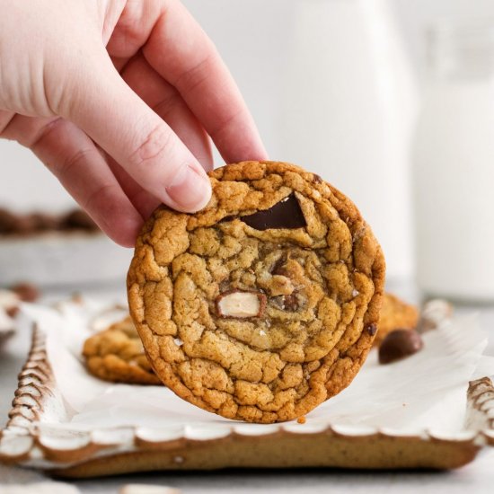 Malted Milk Chocolate Chunk Cookies