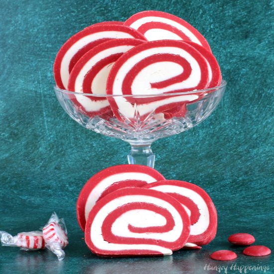 Peppermint Fudge Pinwheels