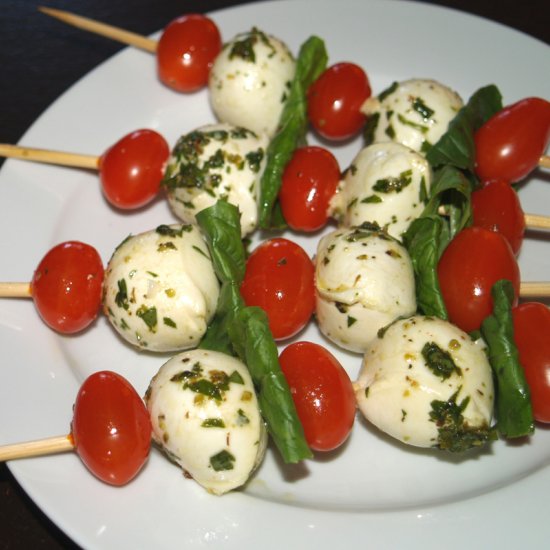 Marinated Bocconcini Skewers