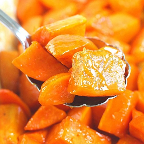 roasted candied sweet potatoes