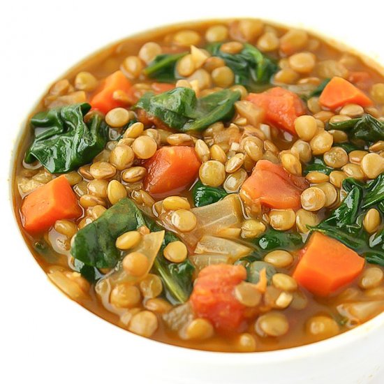 Lentil Spinach Soup