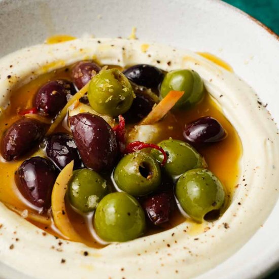 Whipped Ricotta with Olives