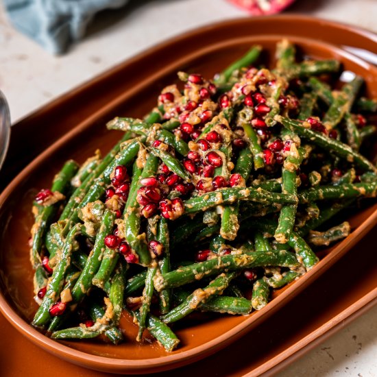 Green Beans with Pomegranate Tahini