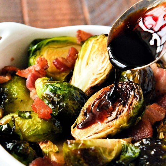 Air Fryer Bacon Brussels Sprouts