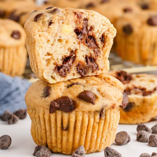 Chocolate Chip Banana Muffins