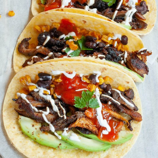 Crispy Oyster Mushroom Tacos