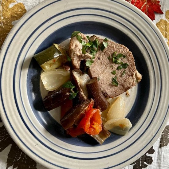 Pork roast with Ratatouille