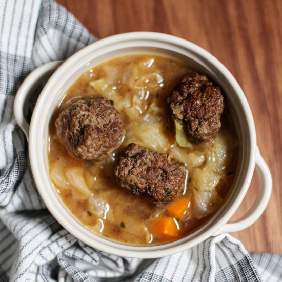 Italian Meatball and Fennel Soup