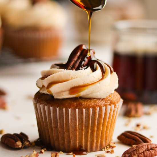 Maple Cupcakes w/Brown Butter Frost