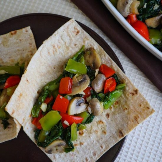 mixed vegetable saute for wraps