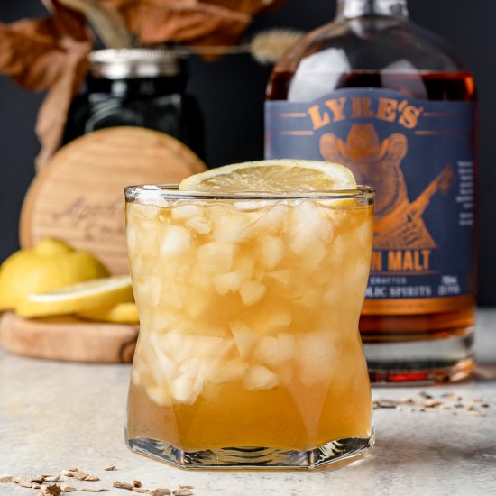 Smoked Whiskey Sour Mocktail