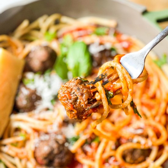 Sheetpan Italian Meatballs