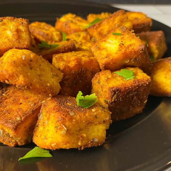 Roasted Paneer- Baked Paneer Recipe