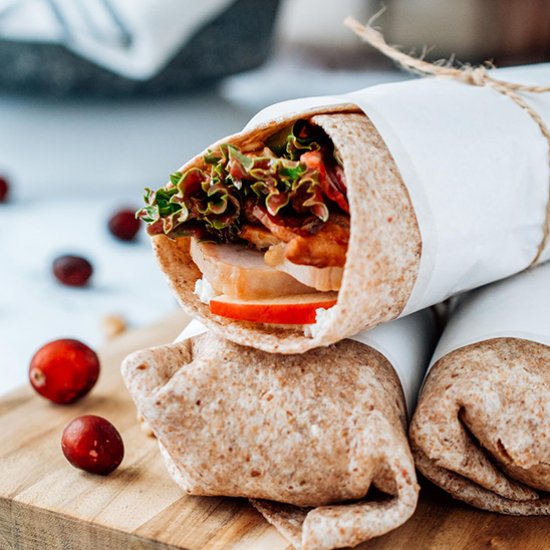 Turkey, Cranberry, Goat Cheese Wrap