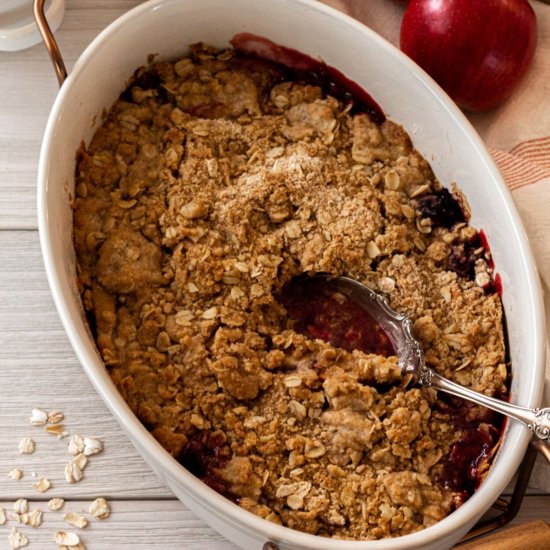 Apple and Blackberry Crumble