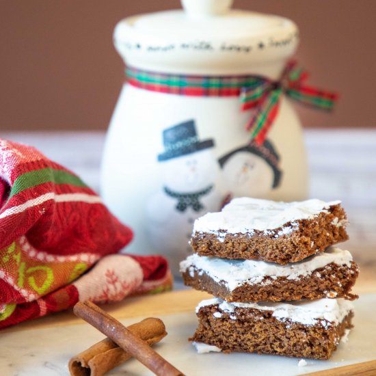 Iced Gingerbread Bars