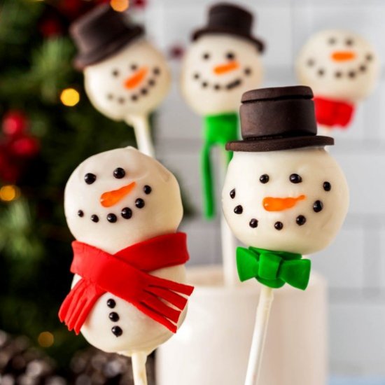 Snowman Cake Pops