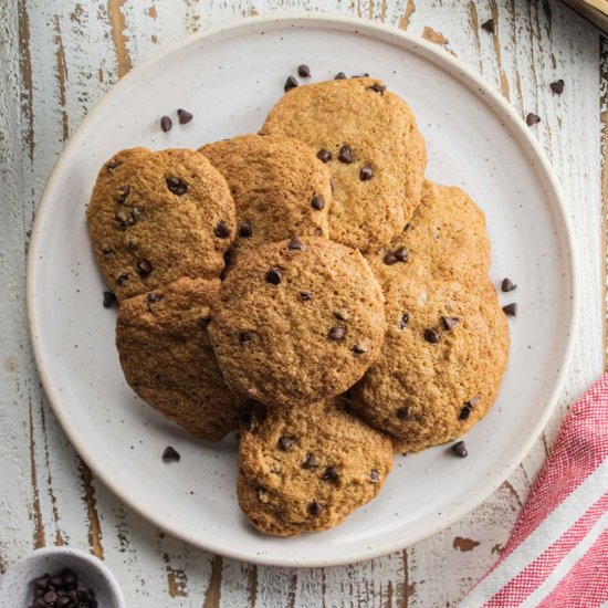 Almond Flour Chocolate Chip Cookies