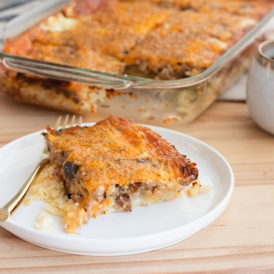 Egg and Sausage Gravy Casserole