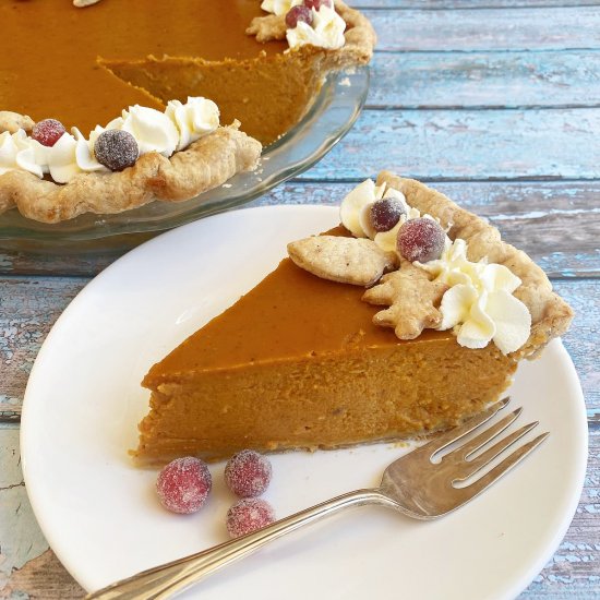 Triple Ginger Pumpkin Pie